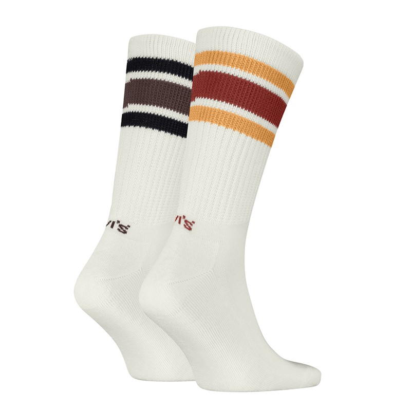 Levi's Mens Levis Two Pack Socks Off White