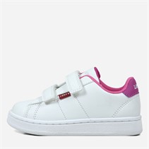 Levi's Mädchen Glocken Sneakers White Fuxia 0069
