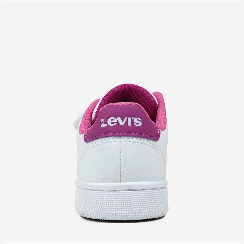Levi's Mädchen Glocken Sneakers White Fuxia 0069