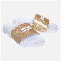 Levi's Klapki basenowe dla dziewczynki kolor Gold Glitter 3923