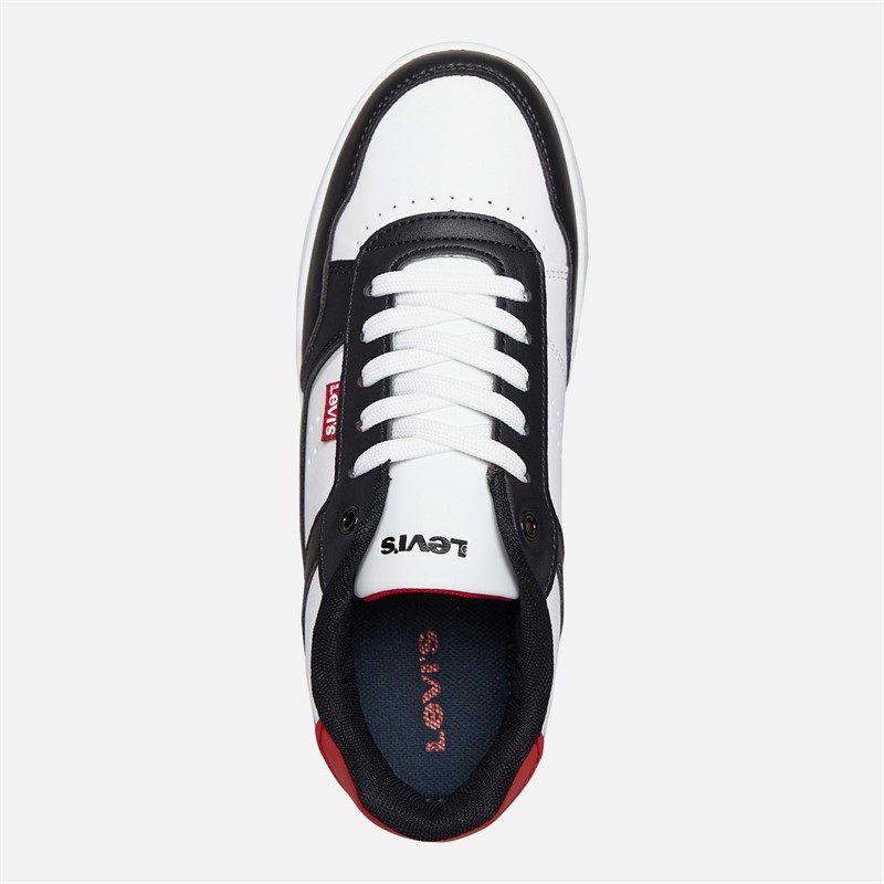Levi's Junior John Sneaker Schwarz/Weiß/Rot 0230 Black White Red 0230