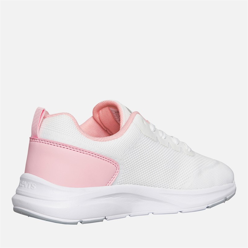 Levi's Junior Mädchen Hudson Sneaker Weiß/Rosé 2900 White Rose 2900