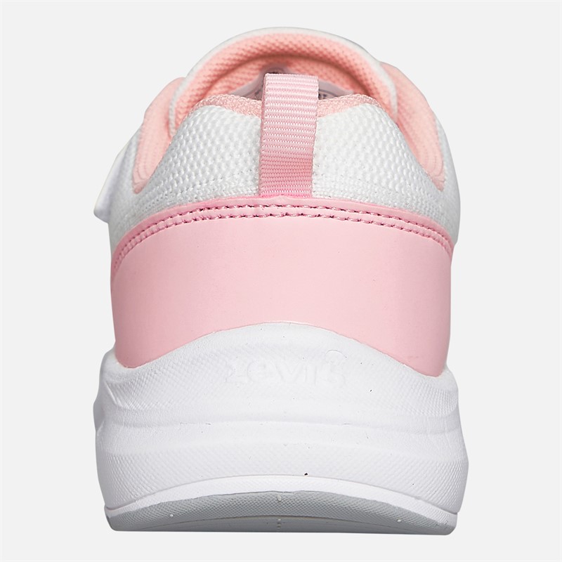 Levi's Mädchen Hudson Sneaker Weiß/Rosa 2900 White Rose 2900