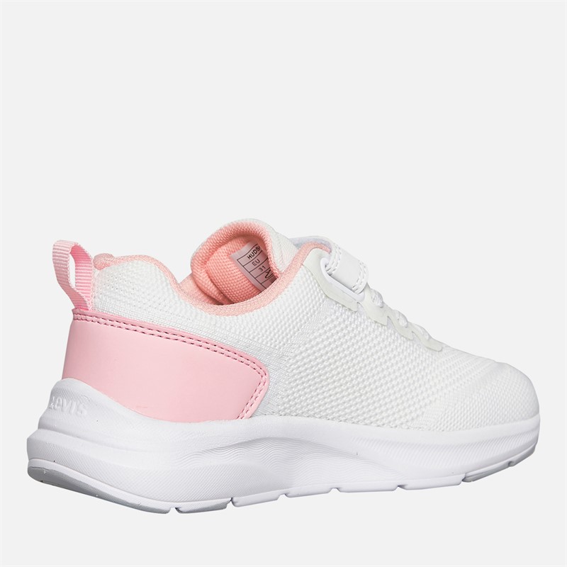Levi's Mädchen Hudson Sneaker Weiß/Rosa 2900 White Rose 2900