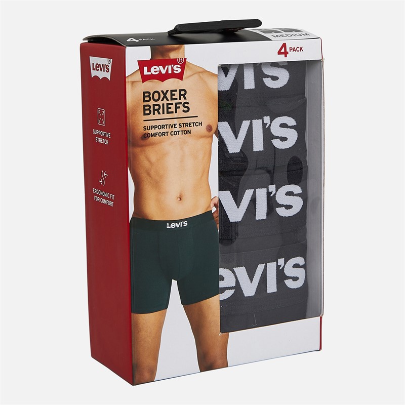 Levi's Mens Four Pack Boxers Black