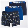 Levi's Mens Three Pack Flower Boxers Blue Combo