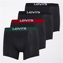 Levi's Mens Levis Solid Boxer Briefs Four Pack Black Combo