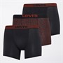 Levi's Mens Herringbone AOP Boxer Briefs Three Pack Black/Red