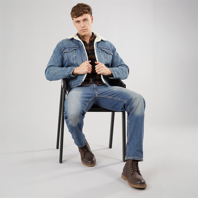 Levi's Mens Sherpa Trucker Jacket Fable