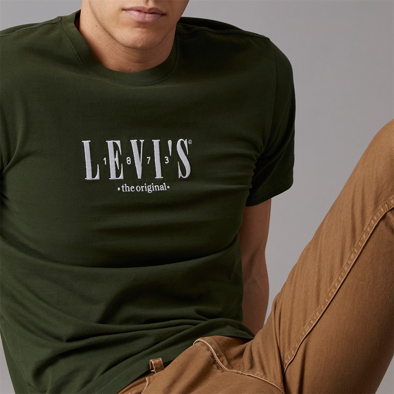 Levi's Mens Relaxed Fit T-Shirt Kombu Green