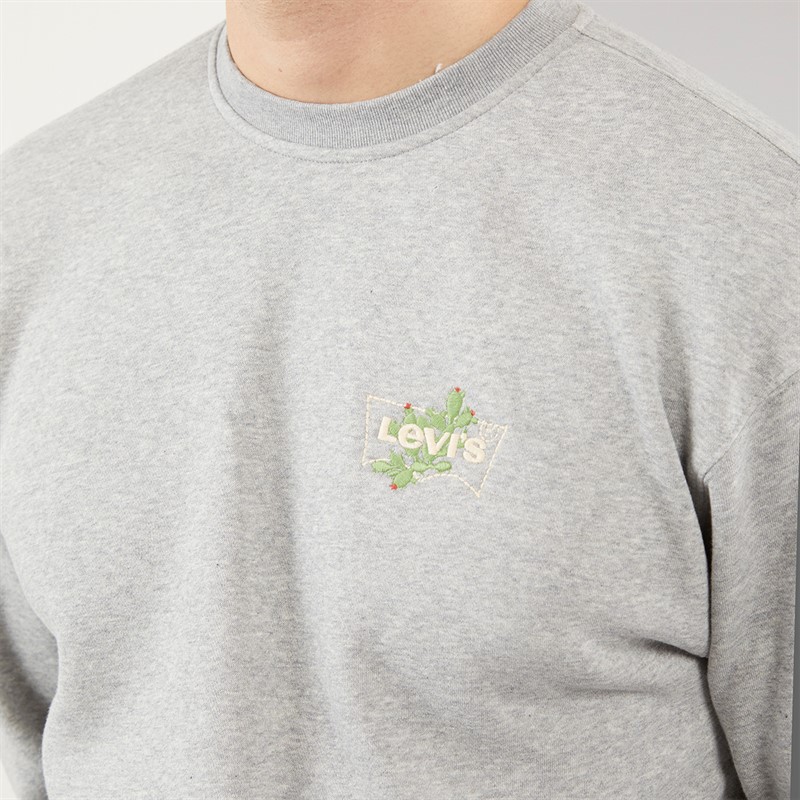 Levi's Mens Relaxed Graphic Sweatshirt Heather Grey