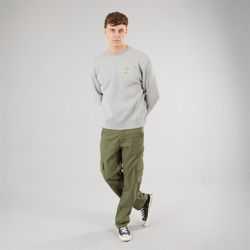 Levi's Mens Relaxed Graphic Sweatshirt Heather Grey
