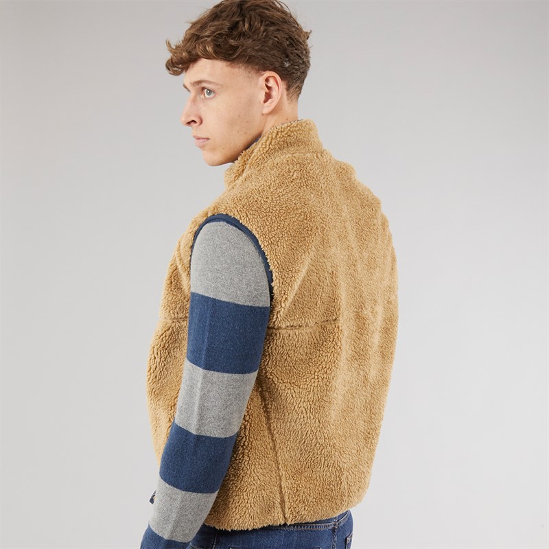 Levi's Mens Summit Sherpa Bodywarmer Harvest Gold