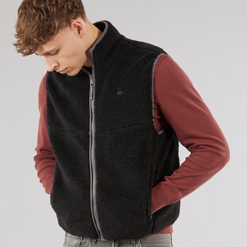 Levi's Mens Summit Sherpa Bodywarmer Jet Black