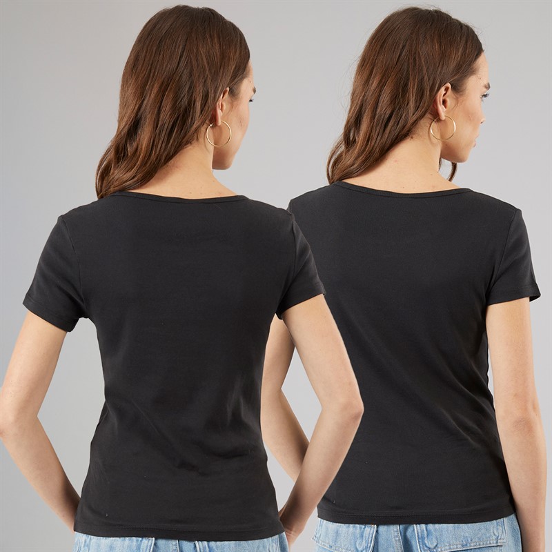 Levi's Womens Two Pack T-Shirts White/Mineral Black