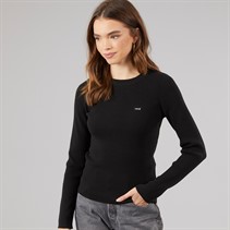 Levi's Womens Ribbed Sweatshirt Caviar
