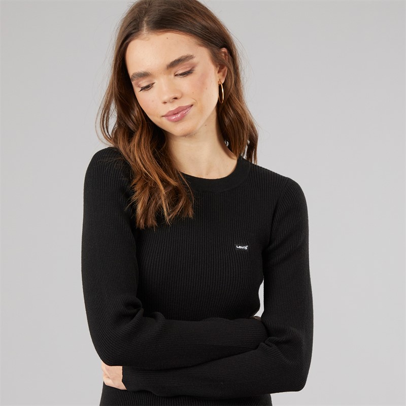 Levi's Womens Ribbed Sweatshirt Caviar