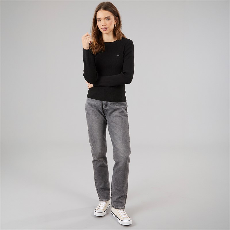 Levi's Womens Ribbed Sweatshirt Caviar
