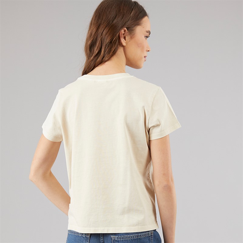 Levi's Womens Graphic Boxy T-Shirt White Swan
