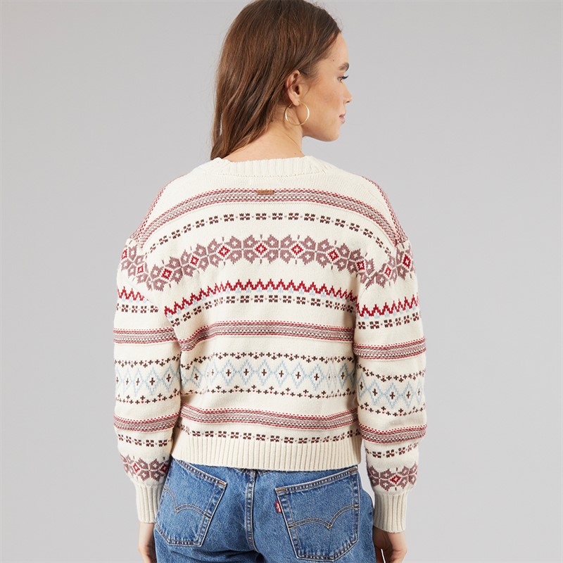 Levi's Womens Fairisle Cardigan White Swan