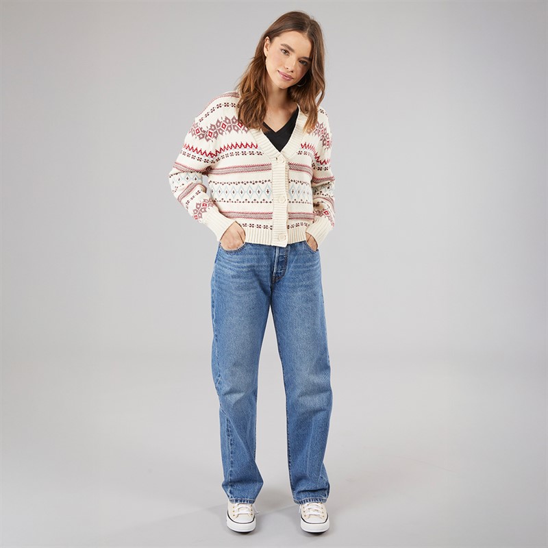 Levi's Womens Fairisle Cardigan White Swan