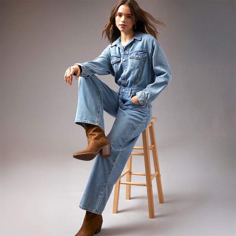 Levi's Womens H1'25 Baggy Jumpsuit Candle Light