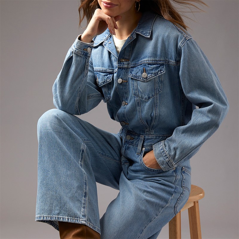 Levi's Womens H1'25 Baggy Jumpsuit Candle Light