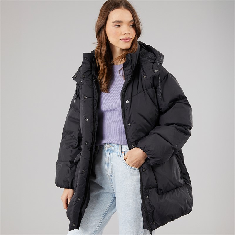 Levi's Womens Western Bubble Puffer Coat Caviar