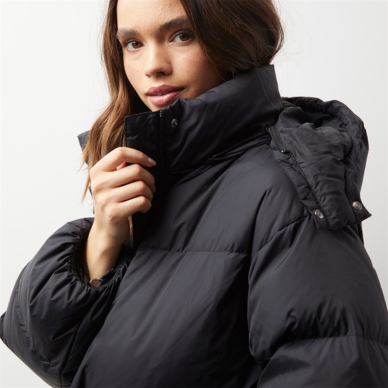 Levi's Womens Western Bubble Puffer Coat Caviar