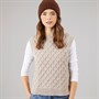 Levi's Womens Cable Knitted Vest Mid Oatmeal Heather