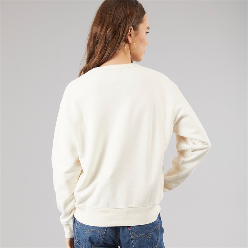 Levi's Womens Graphic Sweatshirt White Swan