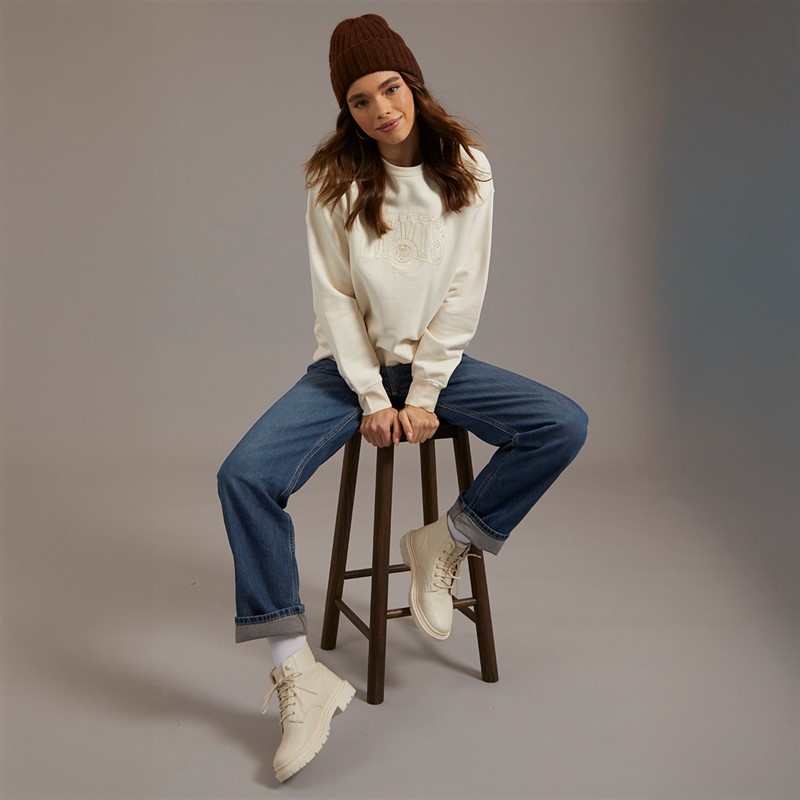 Levi's Womens Graphic Sweatshirt White Swan