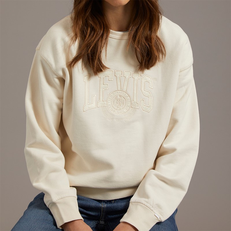 Levi's Womens Graphic Sweatshirt White Swan
