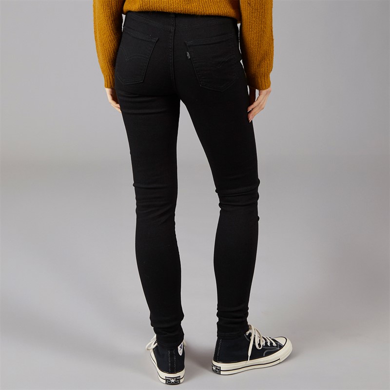 Levi's Womens 720 High Rise Super Skinny Jeans Black Celestial