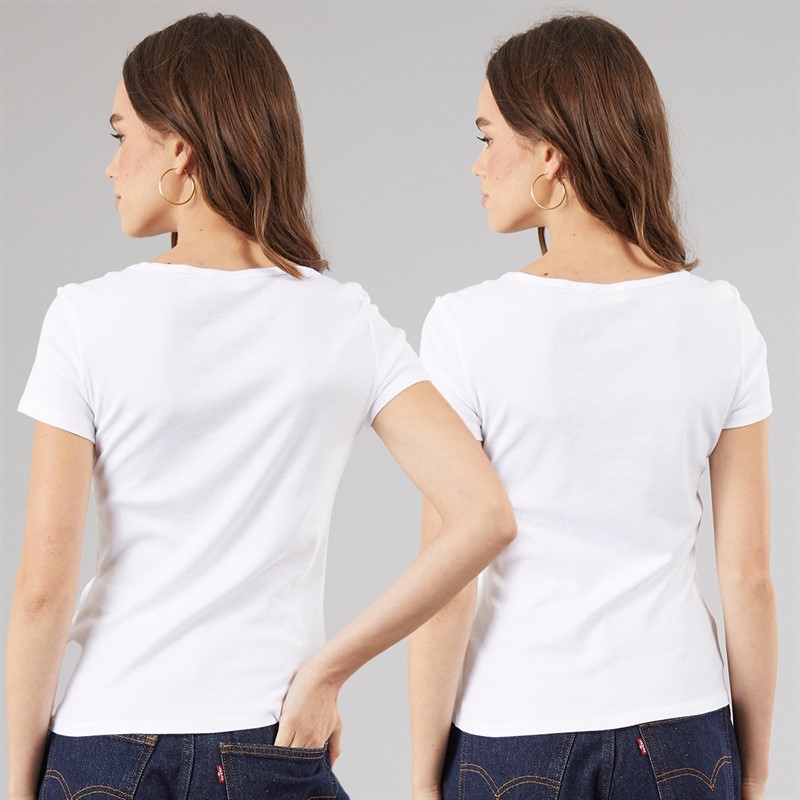 Levi's Womens Two Pack T-Shirts White/White