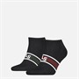 Levi's Mens Low Cut Logo Two Pack Socks Black Combo