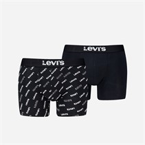 Levi's Mens Logo Two Pack Boxer Briefs Black/White