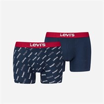Levi's Mens Logo Two Pack Boxer Briefs White/Blue/Red