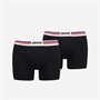 Levi's Mens Logo Two Pack Boxer Briefs Black/Grey Melange