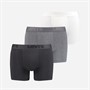 Levi's Mens Premium Three Pack Boxer Briefs Black Grey Combo