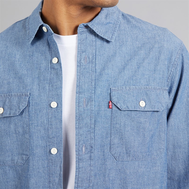 Levi's Mens Classic Worker Overshirt Billie Light Chambray