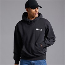 Levi's Mens Relaxed Graphic Hoodie Caviar