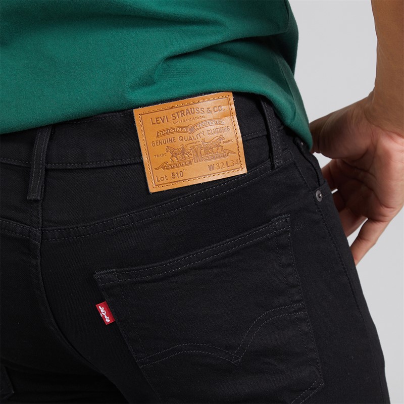 Levi's Mens 510 Skinny Jeans Black Leaf