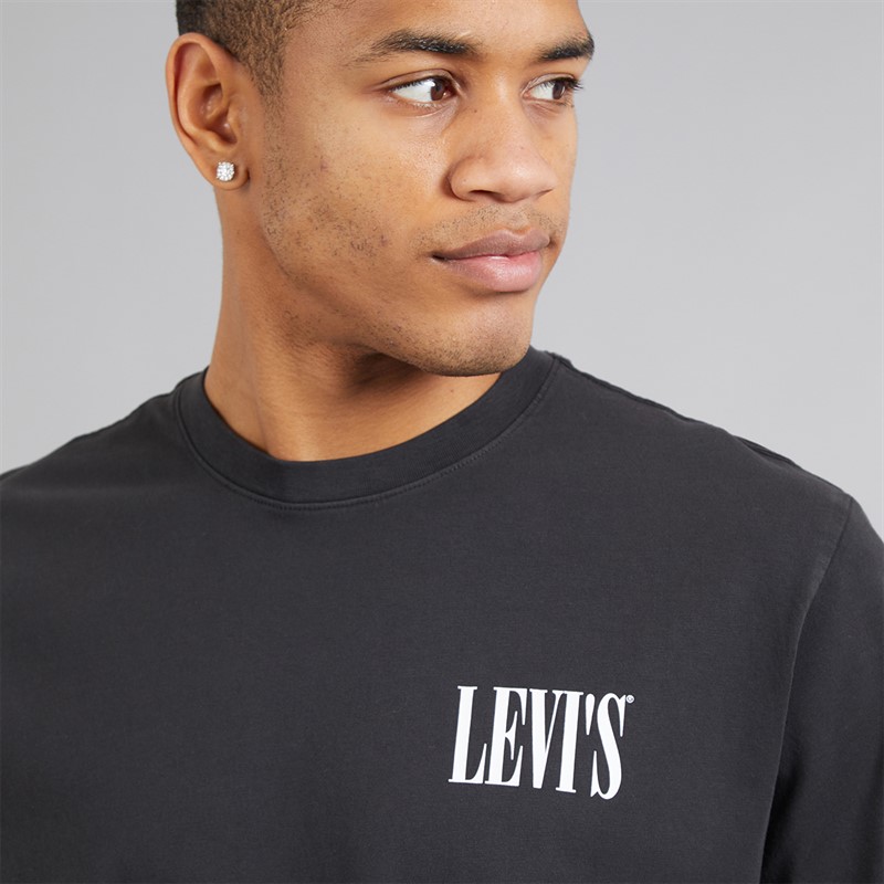 Levi's Mens Relaxed Fit Logo T-Shirt Mineral Black
