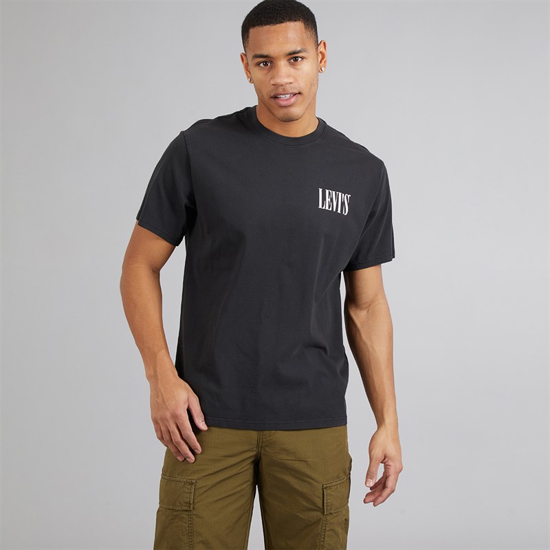Levi's Mens Relaxed Fit Logo T-Shirt Mineral Black
