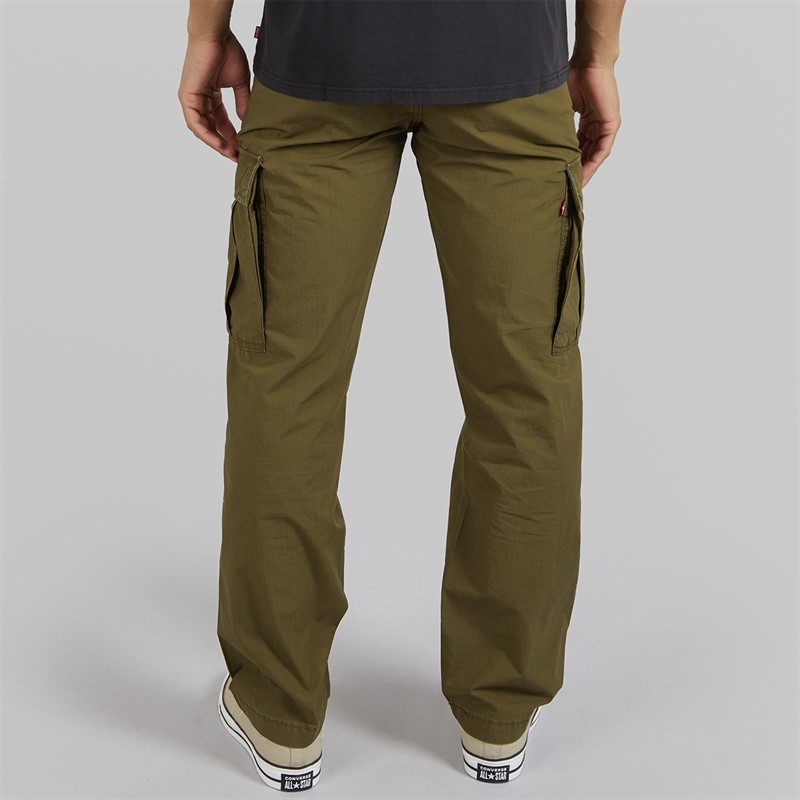 Levi's Mens Straight Cargo Pants Dark Olive