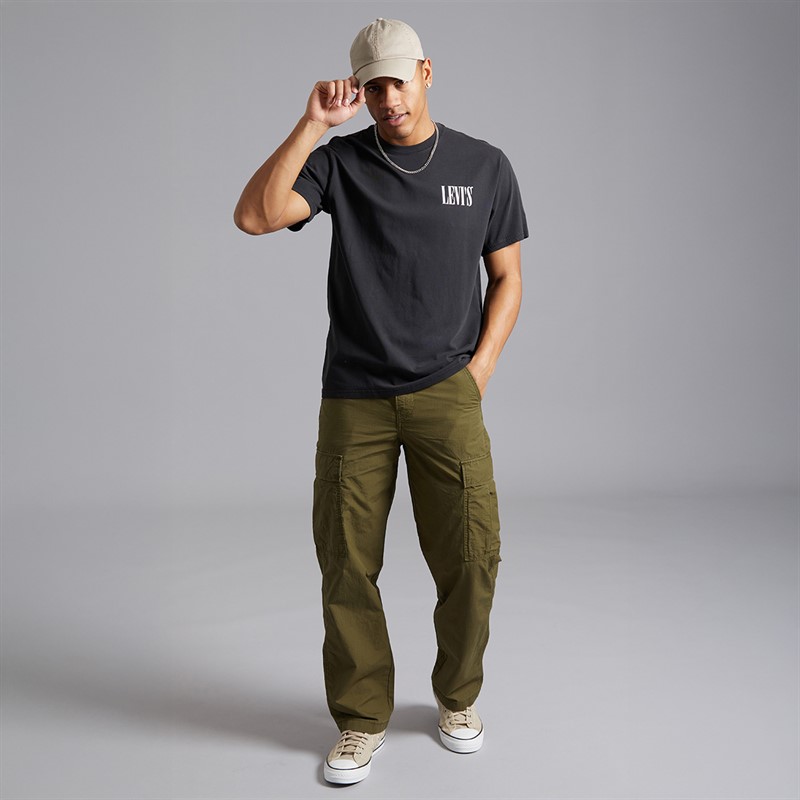 Levi's Mens Straight Cargo Pants Dark Olive