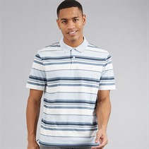 Levi's Mens Authentic Polo Shirt Acacius Stripe Egret