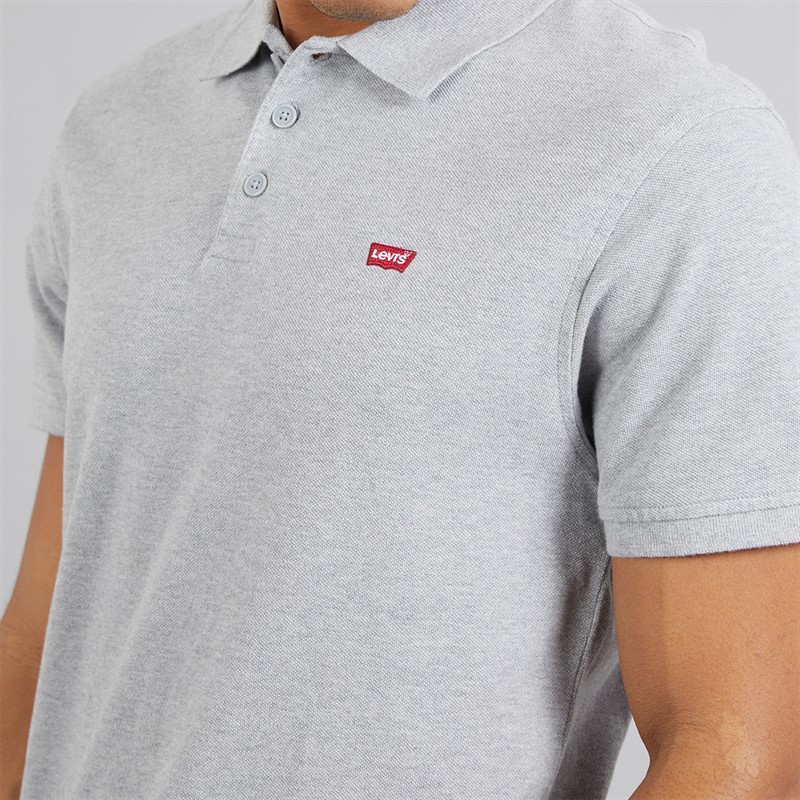 Levi's Mens Housemark Polo Shirt Midtone Grey Heather