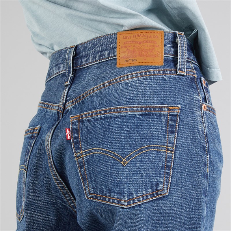 Levi's Womens 501 Straight Fit Jeans Flash Full